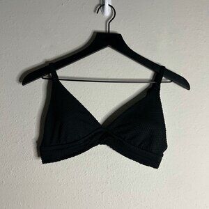 Aerie Jacquard Crossover Triangle Bikini Top Size L